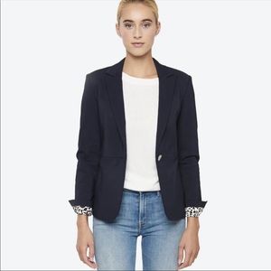 John + Jenn Ricardo Peplum Blazer Suit Jacket Navy